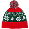 Warmth Acrylic Knitted Adult Jacquard Snowflake Ball Christmas Beanies Hat