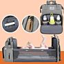 Waterproof Mummy Back Pack Crib Large Capacity Mom Backpack Foldable Baby Bed Diaper Bags with Changing Station
