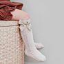 We Are Little Princess Big Bow-Not Hollow Jacquard with Morandi Color Little Baby Girl Mid-Calf Crew Boot Socks