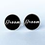 Wedding Cufflinks Shirt Cufflinks round Clip Groom Groomsmen Gifts - Groom Cufflinks