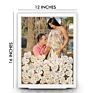 Wedding Guest Book Iron Wood Photo Frame Natural Personality Bubble Bag + Carton Size Rectangular Guestbook Sign 30X40Cm