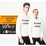 White 100% Cotton Unisex Oversize Men Women Hoodi Printing Hoodies