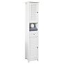 White Floor Standing Bathroom Storage Bathroom Cabinet with Shelves Drawers Linen Tower Bath Cabinet
