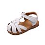 White Kid's Princess Sandals Toddler Girls Flat Sandals