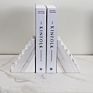 White Marble Creative Step Bookends Stair Case Bookends