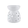 Wholesale White Custom Pattern Ceramic Tea Light Aroma Oil Burner