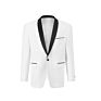 Whiter Fabric Blazer Is Tailored for Men's Leisure with Long Sleeves
