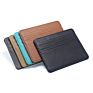 Wholesales Simple Design Bank Credit Card Box Wallet Slim Card Case Cover Bag Unisex Leather Credit Card Holders