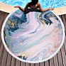 Wholeslae Designer Embossed Oversized Large Sublimated Printed round Beach Towels with Logo Print