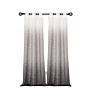 Window Sheer Polyester Linen Look Curtain Panel Linen Gradient Print Fabric for Living Room Bedroom