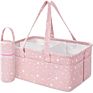 With Detachable Divider Portable Mommy's Bag Nursery Baby Cotton Canvas Diaper Storage Caddy