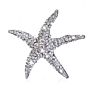 Woman Gift Clear Crystal Customized Mixed Colorful Full Rhinestone Starfish Pins Men Brooch