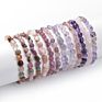 Women Amethyst Ruby Quartz Amazonite Tourmaline Mixed Gemstones Nuggets Beads Stretch Bracelet Beads for Jewelry Making