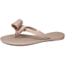 Women Flip-Flops Pearls Bow Sandals Beach Flat Rivets Rain Jelly Gold Pearls
