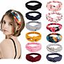 Women Headbands Boho Bandeau Floral Knot Headband Elastic Hair Bands for Women, Turban Twist Headbands, Hair Accessories F