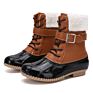 Women Outdoor Shoes High Top plus Velvet Cotton Shoes Snow Boots Warm Duck Leather Hunter Shoes