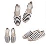 Women Stripe Printing Jute Flat Espadrilles