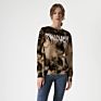 Women Sweater Casual Print Long Sleeve round Neck Pullover Sweatshirt