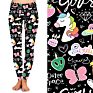 Women Unicorn Diamond Butterfly Legging 92% Polyester 8% Spandex Double Brushed Print Legging High Waist Yoga Leggings