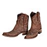 Womens Fatbaby Cowboy Boots Slip-On Leather round Toe Low-Heeled Shoes Cowboy Knight Boots