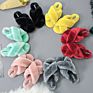 Women's Soft Plush Lightweight House Slippers Non Slip Cross Band Slip on Open Toe Cozy Fur Slides Slippers