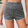 Women's Sporty Marble Knit Contrast Binded Dolphin Shorts