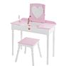 Wooden Princess Dressing Table and Chair Set with Mirror