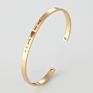 Word "It Is Well with My Soul " Stainless Steel C Shape Bracelet