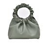 Wrinkled round Handle Pu Leather Handbag for Women Fashionable Designers Hand Bags Ladies Casual Shoulder Bag