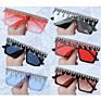 Yiding Squared Uv 400 Protection Rhinestone Oversized Shades Diamond Sunglasses Women Sun Glasses Shades with Rhinestones