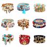 Yiwu Stylish Multi Leaves Glass Beaded Bracelet of Women Ethnic Style Lady's Charm Bracelets Jewelry