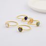 Zg0449 Healing Crystal Jewelry Ring Stacking Natural Gemstone Crystal Ring