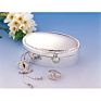 Zinc Alloy Oval Jewelry Box in Silver Plated
