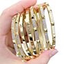 Zircon Bangles Crystal Bracelets for Women 51479 Crystal Luxury Jewelry 18K Plated Brass Zircon Bangles