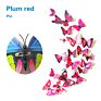 12Pcs One Pack 10 Colors Pvc Butterflies 3D Wall Sticker Home Decorations Refrigerator Decoration Wall Sticker Butterfly