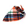 Adjustable Pet Washable Triangle Plaid Pet Bandanas Dog Scarf Bandana