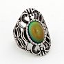 Antique Silver Plated Color Change Emotion Feeling Mood Oval Stone Ring