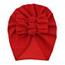 Autumn Soft Warm Beanies Photography Props Infant Headwraps Baby Hats Solid Faux Cashmere Hat Turban with Bows