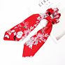 Butterfly Hair Tie Floral Print Bandana Personalized Designer Luxury Long Scarf Hair Scrunchies