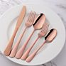 Buygo 4 Pcs 1010 Cutlery Gift Set Fork Knife Spoon Restaurant Party Tableware Eating Utensils Black Flatware Silverware Set