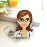 Cartoon Retractable Pull Badge Reel Card Badge Holder Reels for Doctor Dentist Nurse