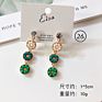 Clarmer Spring Design Korean Jewelry Geometric Enamel Acrylic Resin Pendant Earrings for Women