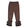 Cotton Toddler Infant Boutique Clothes Ruffle Baby Girls Pants Leggings Infant Icing Leggings Solid Color Casual Pants