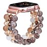 Crystal Elastic Stretch Beaded with Bling Calf Leather Replacement Strap for Iwatch Series 6 5 4 38Mm 40Mm for Apple Watch Band