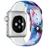Customized Tie Dye Printed Smart Rubber Strap Flower Stripe Leopard Print Silicone Watch Band Strap for Apple Iwatch Se 6