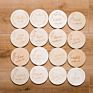 En71 Double Discs Etched Wreath Pregnancy Baby Milestone Wood Cards Wooden Memory Card for Pregnant Women Photo Souvenirs