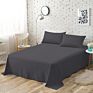 European Style Solid Color 100% Wash Cotton Flat Bed Sheets