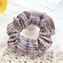 Fabric Linen Plaid Designer Hair Scrunchies Famous Brands Hair Ties Sets Elastic Hair Bands Accessories for Women Girls