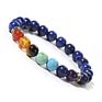 Free Sample Handmade Yoga Inspirational Bracelet, Natural Lava Stone Essential Oil Diffuser 7 Chakra Bead Bracelet