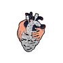 Funny Cartoon White Organ Heart Enamel Brooch Lapel Pin Collar Shirt Badges Love Rose Brooch Pins